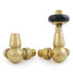 T-TRV-020-CR-UB-ALT03 - Flatford Traditional TRV Corner Unlacquered Brass Thermostatic Radiator Valves With Sleeves T-TRV-020-CR-UB-ALT03 - Flatford Traditional TRV Corner Unlacquered Brass Thermostatic Radiator Valves With Sleeves